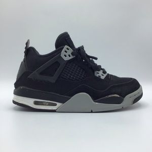 Nike air jordan 4 retro gs black canvas sneakers DV0553-006 youth size 4.5Y